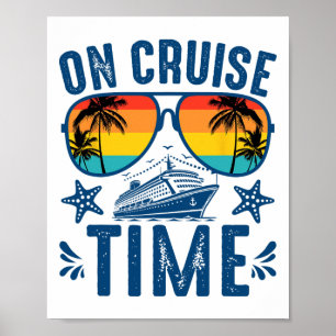 Poster Moda de férias de verão retro no tempo de cruzeiro