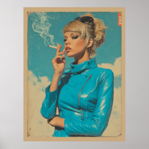 Poster Moda de Fumagem de Gelões Retro