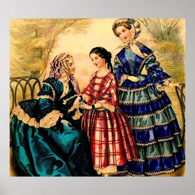 Poster Moda francesa de 1852 (Frente)