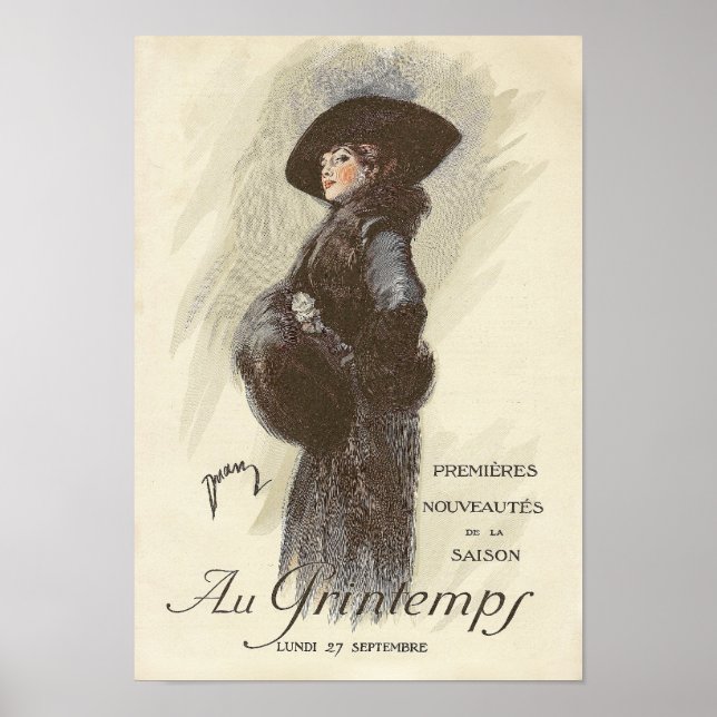 Poster Moda Francesa Edwardian (Frente)