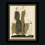 Poster Moda francesa Pochoir Art Deco<br><div class="desc">Art Deco,  Moda Francesa,  Pochoir Impressão C.1920 16x20 mostrado. Disponível noutros tamanhos e noutros produtos.</div>