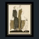 Poster Moda francesa Pochoir Art Deco<br><div class="desc">Art Deco, Moda Francesa, Pochoir Impressão C.1920 16x20 mostrado. Disponível noutros tamanhos e noutros produtos.</div>
