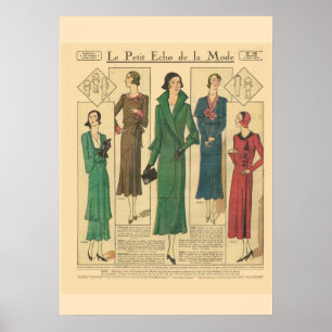 Pôster Moda francesa Retro vintage 1931