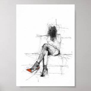 Poster Moda misteriosa - Abstrato em salto