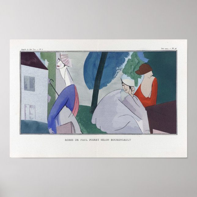 Pôster Moda parisiense, 1914 (Frente)