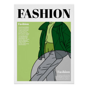 Pôster Moda: Puffer Casaco e Calças de Suor