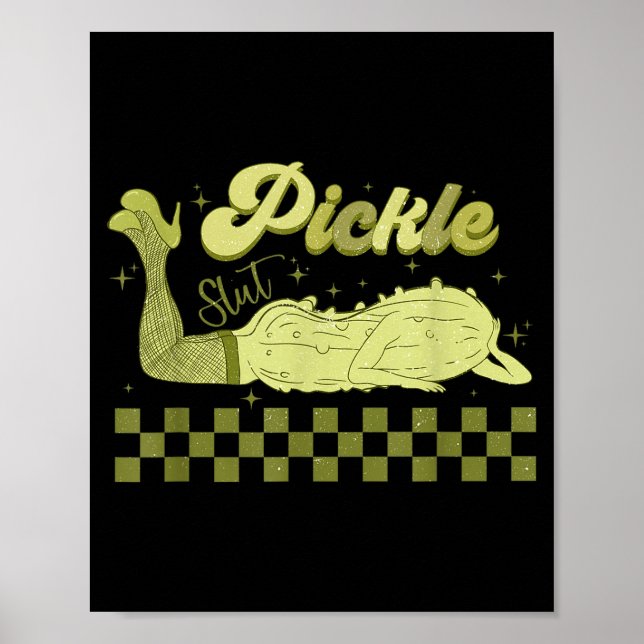 Poster Moda retrô picles divertido comida vestuário enlat (Frente)