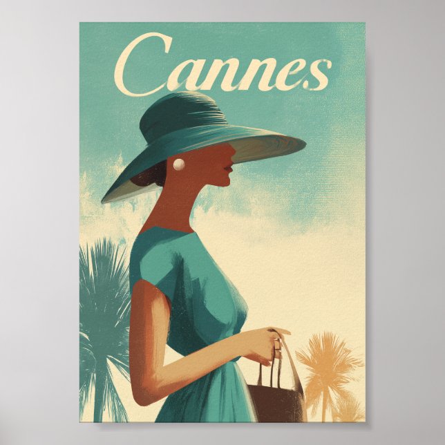 Poster moda vintage de Cannes (Frente)