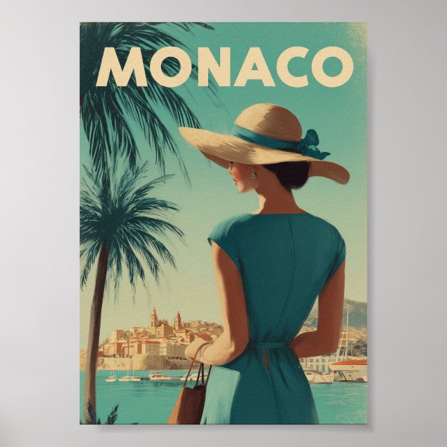 Poster Moda vintage de Mônaco (Frente)