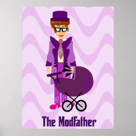 Pôster Moddad Funny Mod Sessenta Arte Personagem de desen