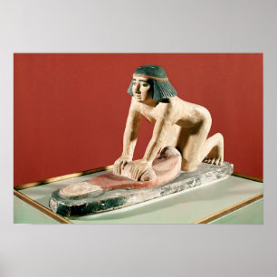 Poster Model of a woman grinding grain, Old Kingdom