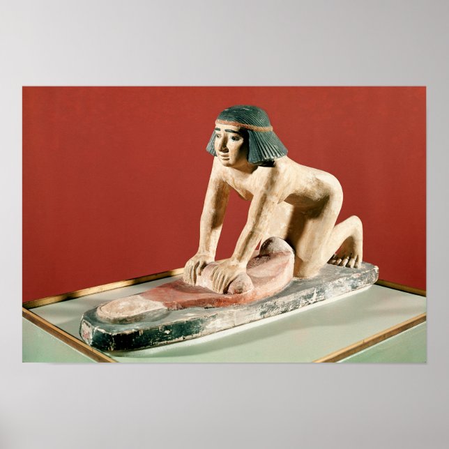 Poster Model of a woman grinding grain, Old Kingdom (Frente)