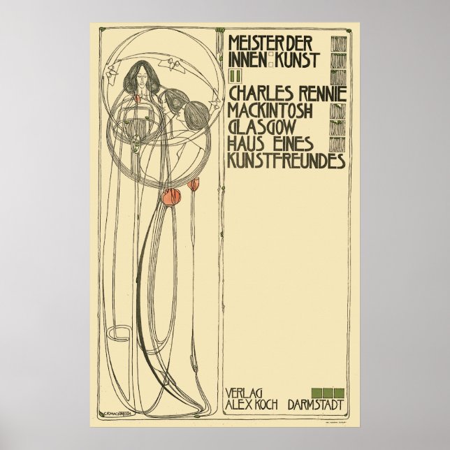 Poster Modelo Antigo Charles Rennie Mackintosh (Frente)
