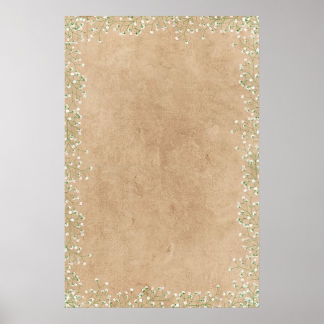 Poster Modelo Boho de Casamento Baby's Breath para Person (Frente)