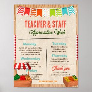 Poster Modelo da semana de apreciação dos professores de 