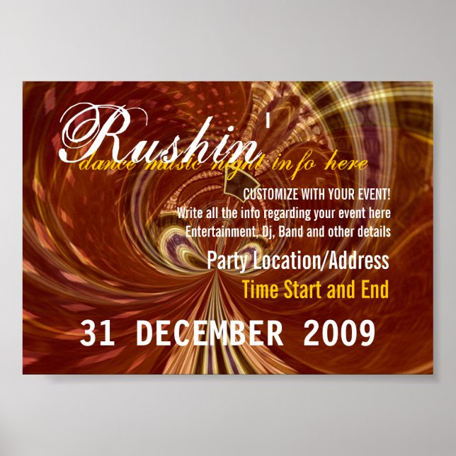 Pôster Modelo de cartaz de evento de festa #011 (Frente)
