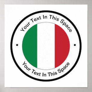 Poster Modelo de Cartaz Promocional com Tema Italiano