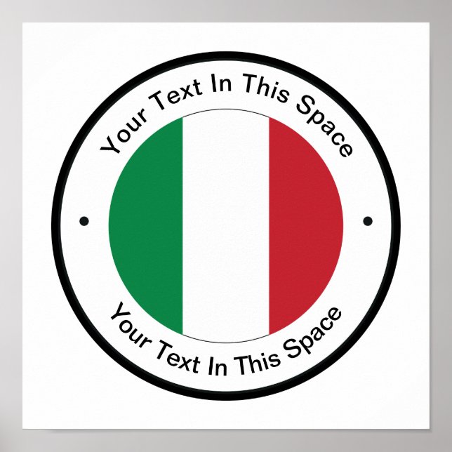 Poster Modelo de Cartaz Promocional com Tema Italiano (Frente)