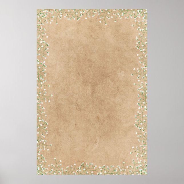 Poster Modelo de casamento Boho Baby's Breath para person (Frente)