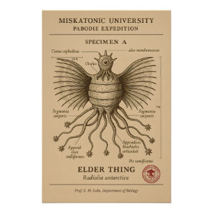 Pôster Modelo de Coisa Mais Velho - Expedição Pabodie, Mi