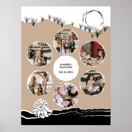 Poster Modelo de Colagem de Fotografias do Partido da Pra