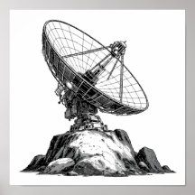 Modelo de Decoupage: Antena de Asteroide dos Anos 
