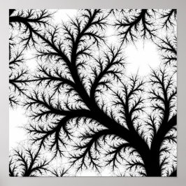 Poster Modelo de Decoupage de Fluxo de Filigrana Fractal