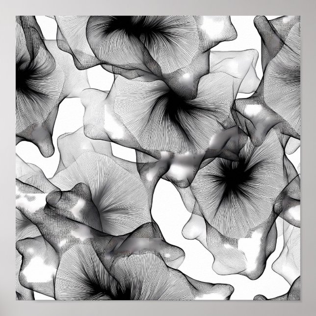 Poster Modelo de Decoupage Labirinto de Renda em Camadas  (Frente)