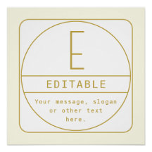 Modelo de Design retromoderno editável Dourado e b