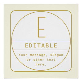 Pôster Modelo de Design retromoderno editável Dourado e b