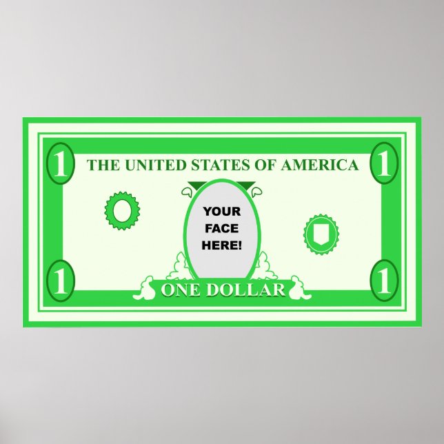 Pôster Modelo de Dólar Americano (Frente)
