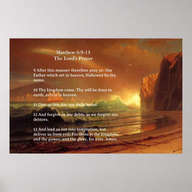 Poster Modelo de Escritura, O Pai Nosso (Frente)
