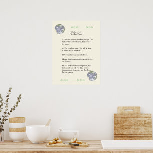 Poster Modelo de Escritura, O Pai Nosso