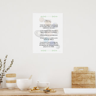 Poster Modelo de Escritura, O Pai Nosso, solar
