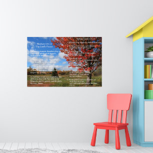Poster Modelo de Escritura, Salmo 23, O Pai Nosso