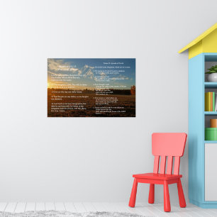 Poster Modelo de Escritura, Salmo 23, O Pai Nosso