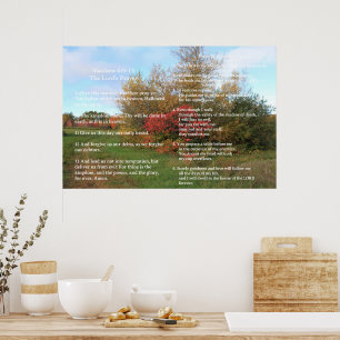 Poster Modelo de Escritura, Salmo 23, O Pai Nosso