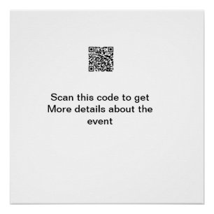 Pôster Modelo de evento comercial de scan de código Q R s