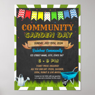 Poster Modelo de evento Community Garden
