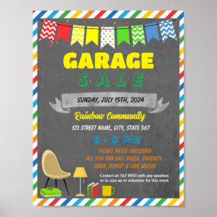 Poster Modelo de evento de venda de garagem