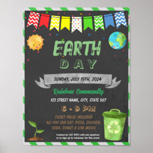 Poster Modelo de evento do Dia da Terra