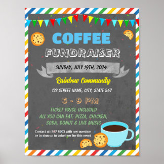 Poster Modelo de evento do Fundraiser Café