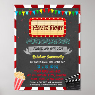Poster Modelo de evento do Movie Fundraiser