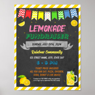 Poster Modelo de evento escolar de limonada