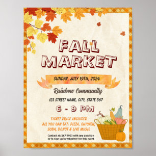 Poster Modelo de evento Fall Market Festival