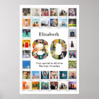 Modelo de Foto de Família para Presente de 80º Ani