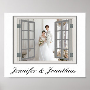 Poster Modelo de Foto Fabuloso para Casamento Rústico