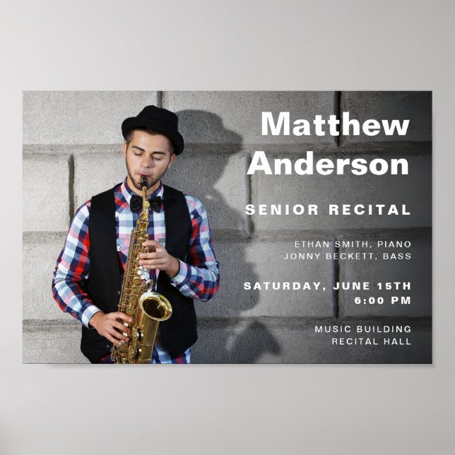 Poster Modelo de Fotografia do Music Concert Editável (Frente)