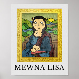 Poster Modelo de gatos e cães apresentando pinturas famos