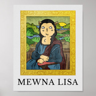 Poster Modelo de gatos e cães apresentando pinturas famos